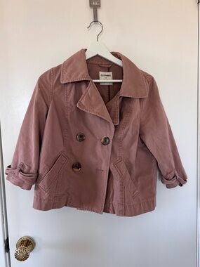 Old Navy Dusty Rose Double-Breasted Pea Coat